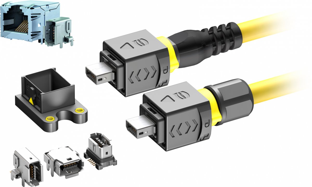 Nouveau connecteur PushPull Ethernet Harting, plus compact et plus robuste
