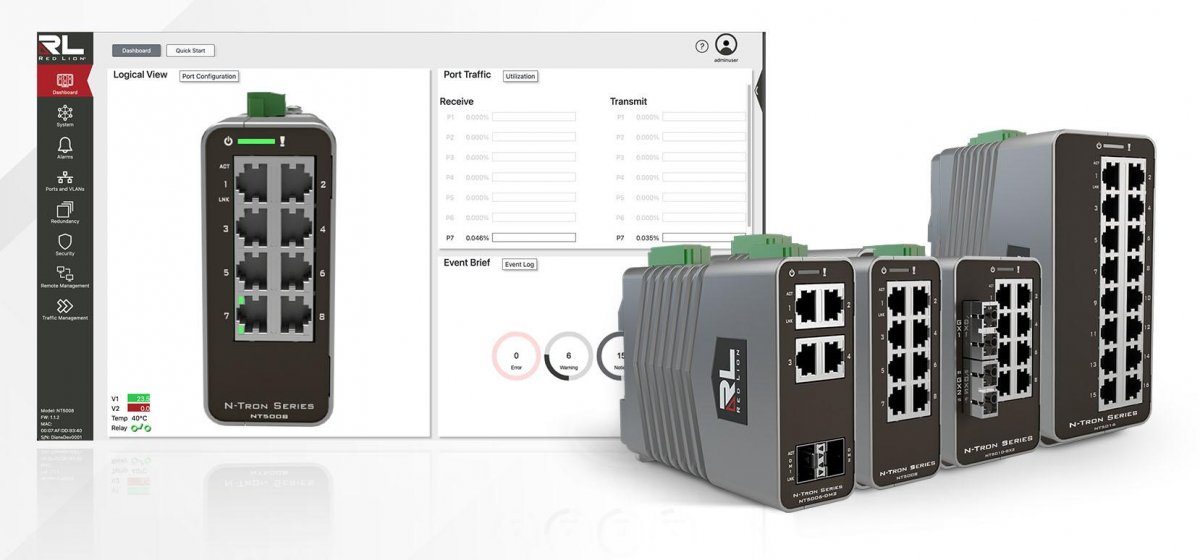 Nouveaux commutateurs Gigabit Ethernet NT5000 de Red Lion