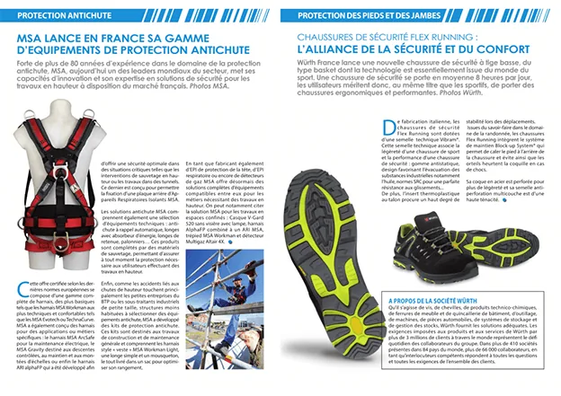 Double page L'Industriel — Sécurité